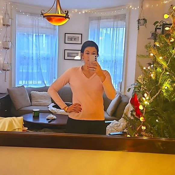 Lord & Taylor 100% merino wool v neck pullover sweater - Picture 7 of 7